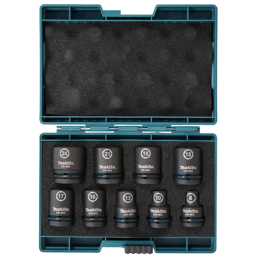 Coffret 9 douilles 1/2'' IMPACT BLACK - MAKITA - E-16564