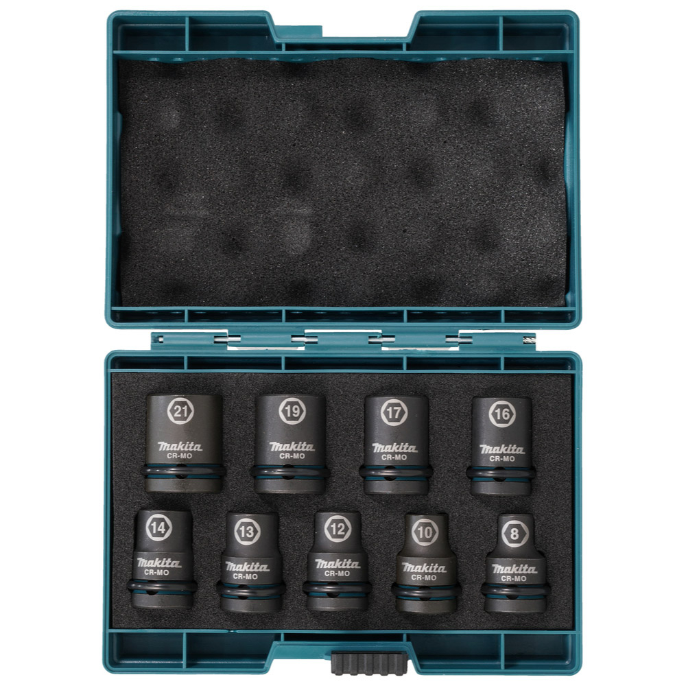 COFFRET 9 DOUILLES 1/2'' - MAKITA - E-16570