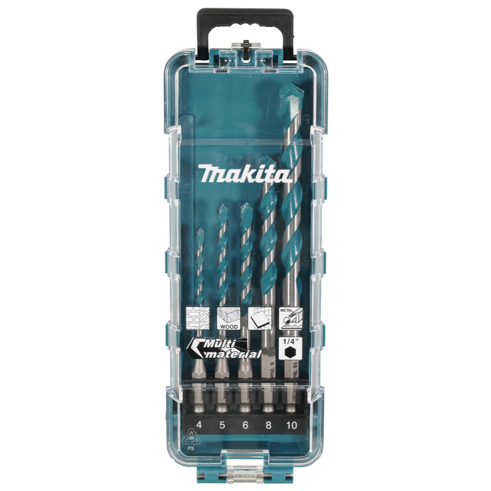 COFFRET FORET MULTIMATERIAUX 5PCS - MAKITA - E-16732