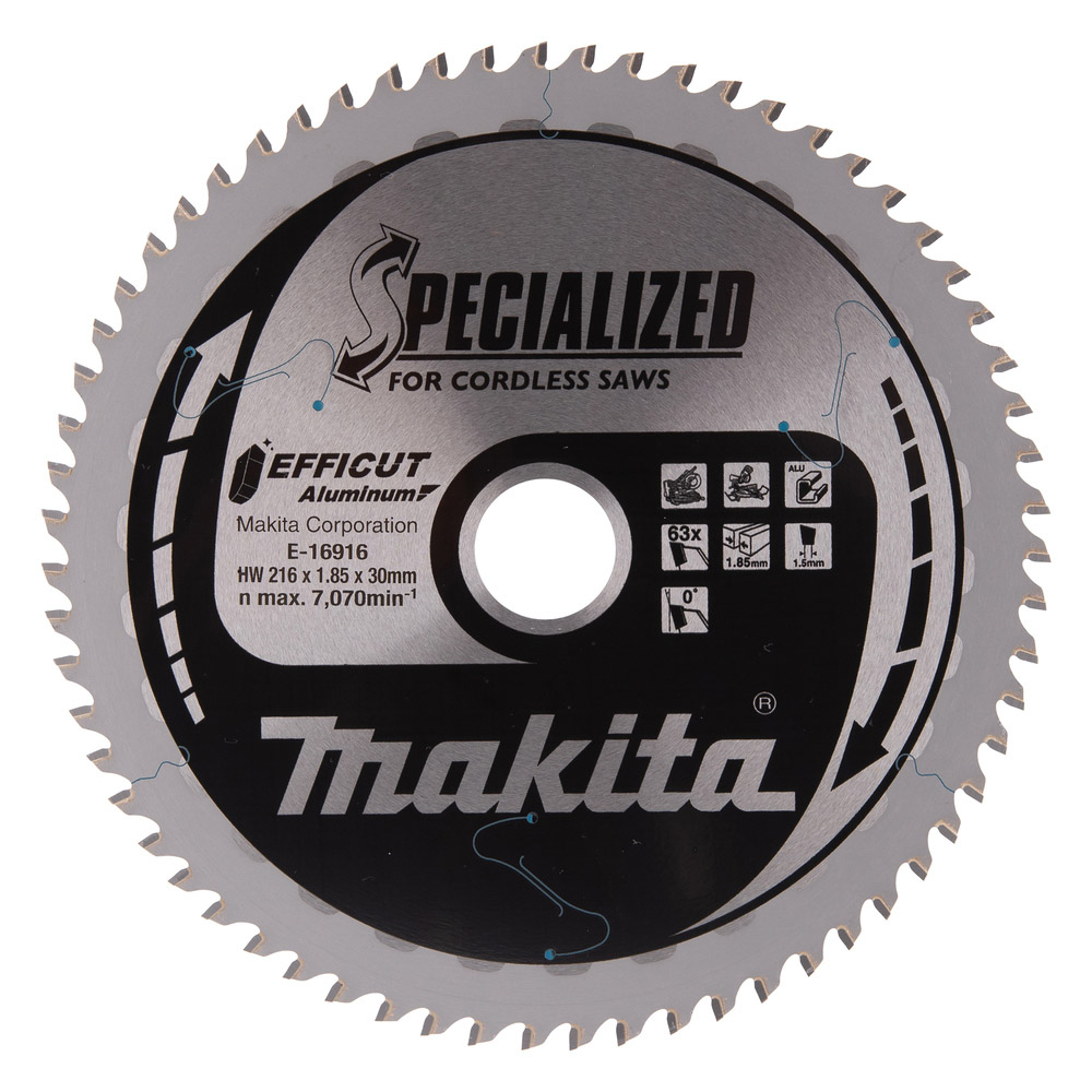 LAME CARB ALU EFFICUT 216X30MM 63D - MAKITA - E-16916