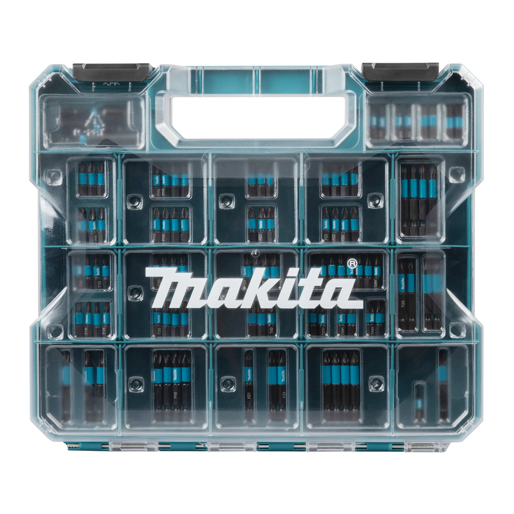 Coffret d'embouts 100 pièces + compartiments de rangement - MAKITA - E-24826