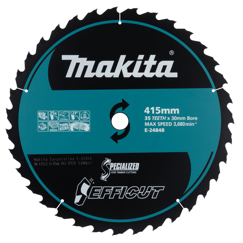 Lame de scie circulaire Efficut 415 x 30 mm 35 dents T.C.T - MAKITA - E-24848