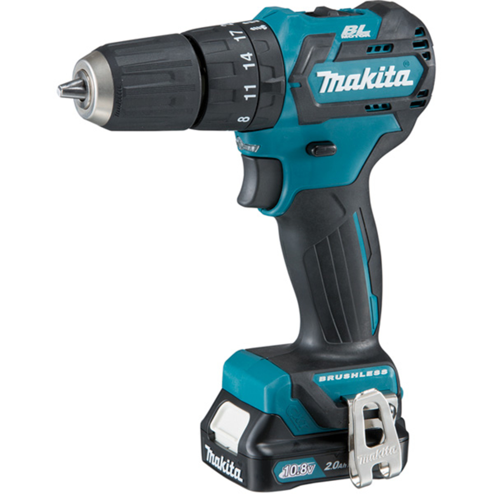 Perceuse à percussion filaire 108 V 2 batteries 2 Ah 10 mm - MAKITA - HP332DSAJ