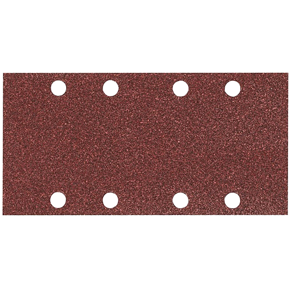 10 FEUILLES RECTANGULAIRES MAKITA ABRASIVES 93X185 MM GRAIN 60 - 4 + 4 TROUS - AUTO-AGRIPPANT-P318710-60