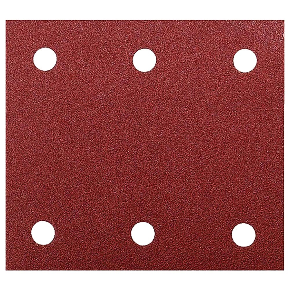 10 FEUILLES RECTANGULAIRES ABRASIVES 114X102 MM GRAIN 150 - 3 + 3 TROUS - MAKITA - P-33130