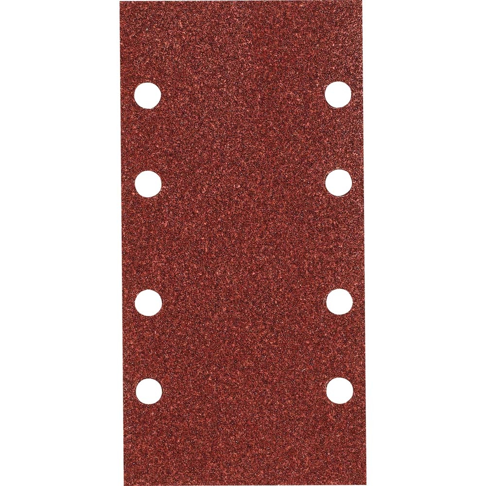 10 FEUILLES RECTANGULAIRES MAKITA ABRASIVES 93X185 MM GRAIN 150 - 4 + 4 TROUS - AUTO-AGRIPPANT-P318710-150