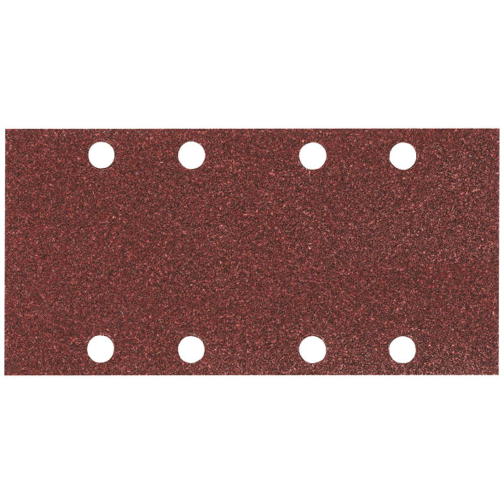 10 FEUILLES RECTANGULAIRES ABRASIVES 93X185 MM GRAIN 180 - 4 + 4 TROUS - MAKITA - P-35916
