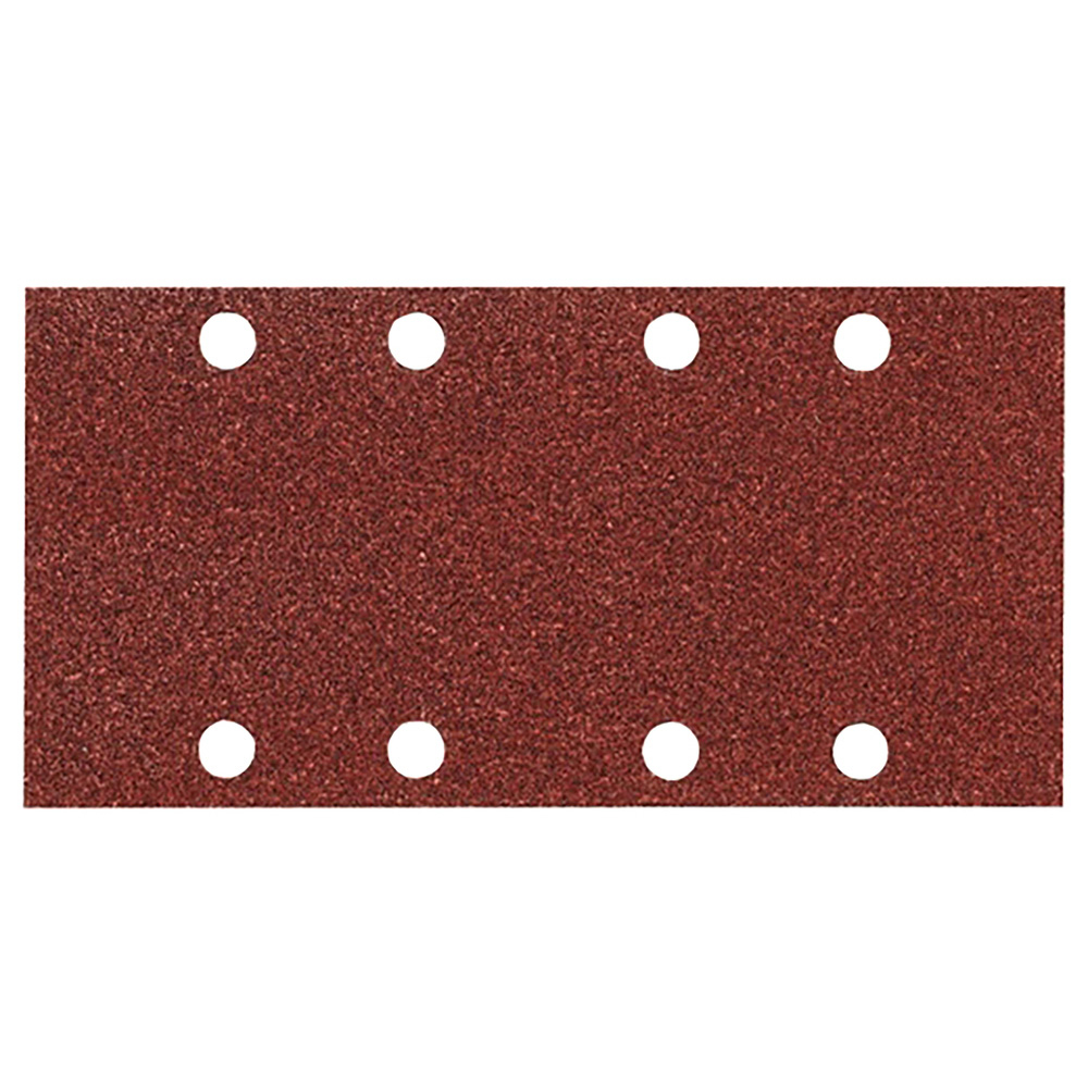 10 FEUILLES RECTANGULAIRES ABRASIVES 93X185 MM GRAIN 240 - 4 + 4 TROUS - MAKITA - P-35922