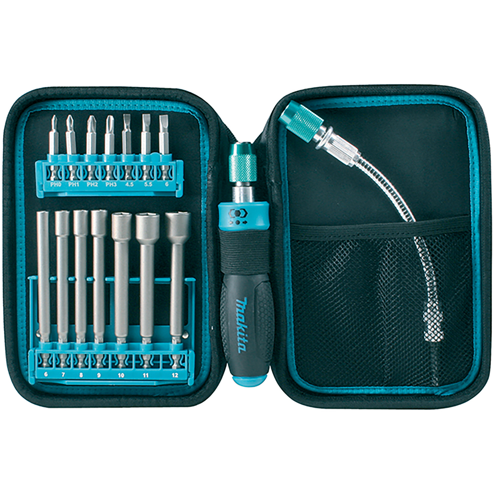 Trousse d'accessoires de vissage et fixation 17 pcs - MAKITA - P-90043