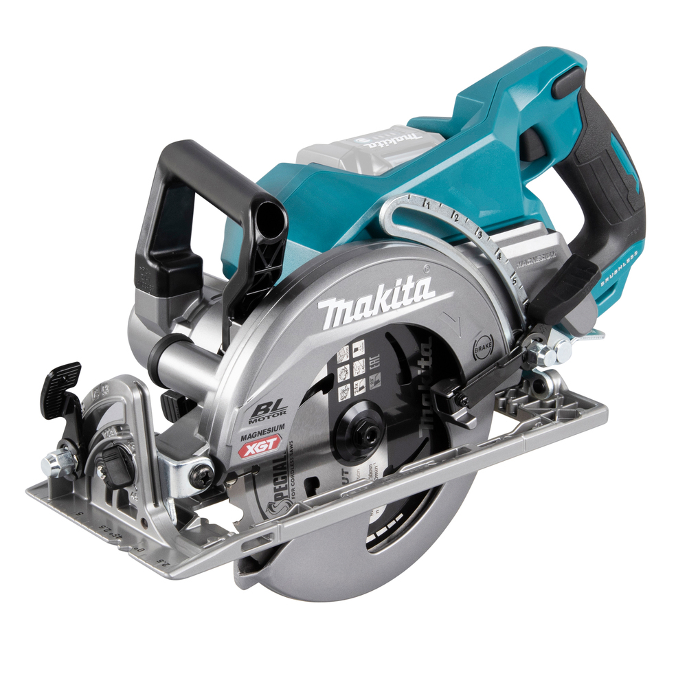 SCIE CIRCULAIRE SANS FIL À POIGNÉE ARRIÈRE 185 MM 40VMAX - MAKITA - RS001GZ