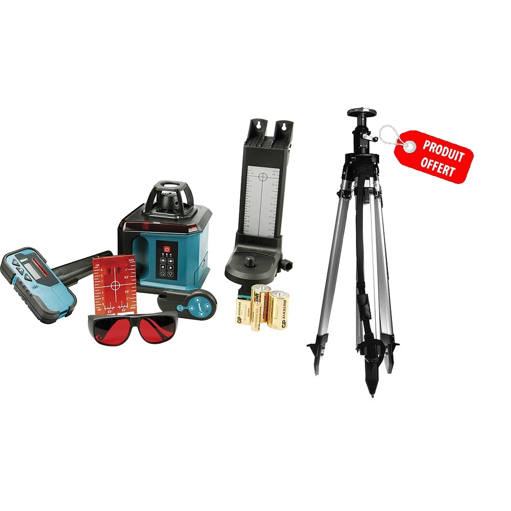 NIVEAU LASER MAKITA ROTATIF AUTO. VERT/HORIZ. 200 M - USAGE INTÉRIEUR -SKR200Z