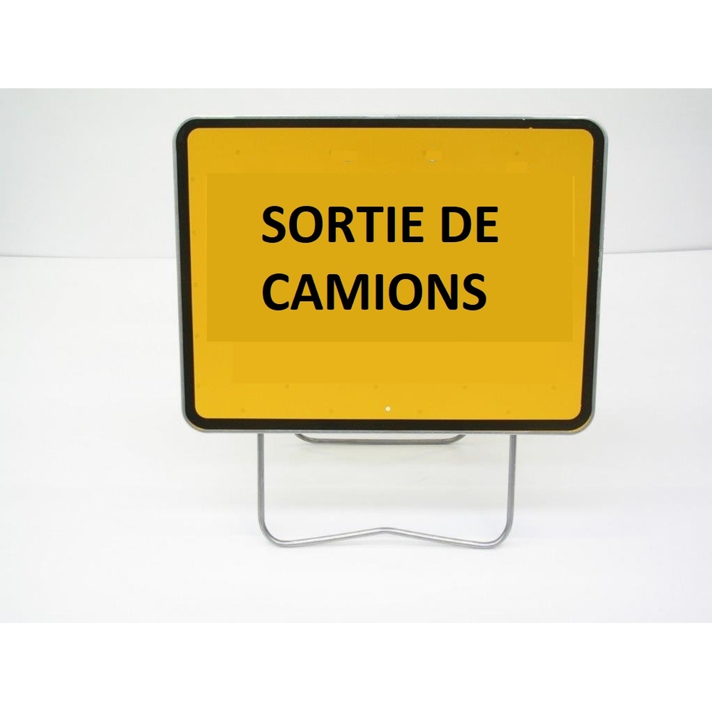 PANNEAU DE SIGNALISATION KC1 SORTIE DE CAMIONS 800X600MM T1 NADIA SIGNALISATION N002KC1SC800X600CLT1