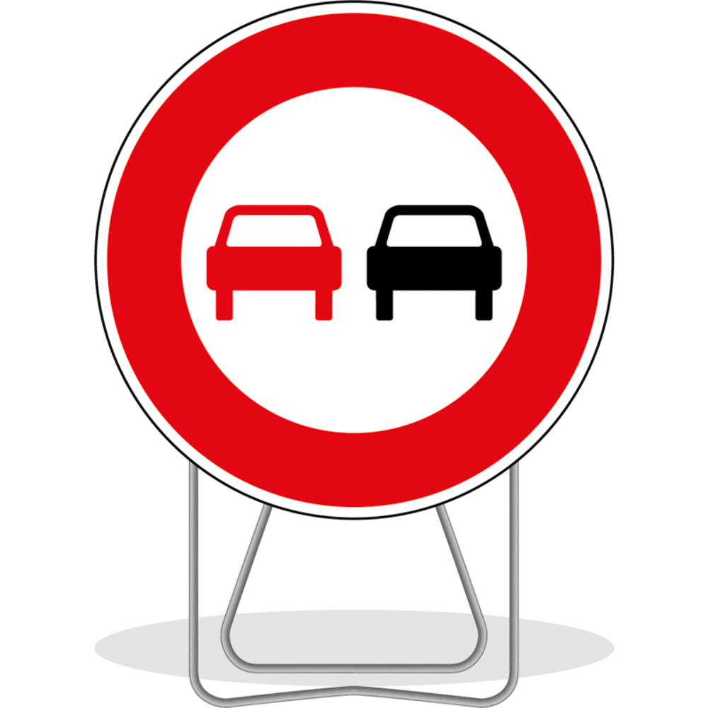 PANNEAU DE SIGNALISATION BK3 850 T1 INTERDICTION DE DOUBLER NADIA SIGNALISATION - 1000634
