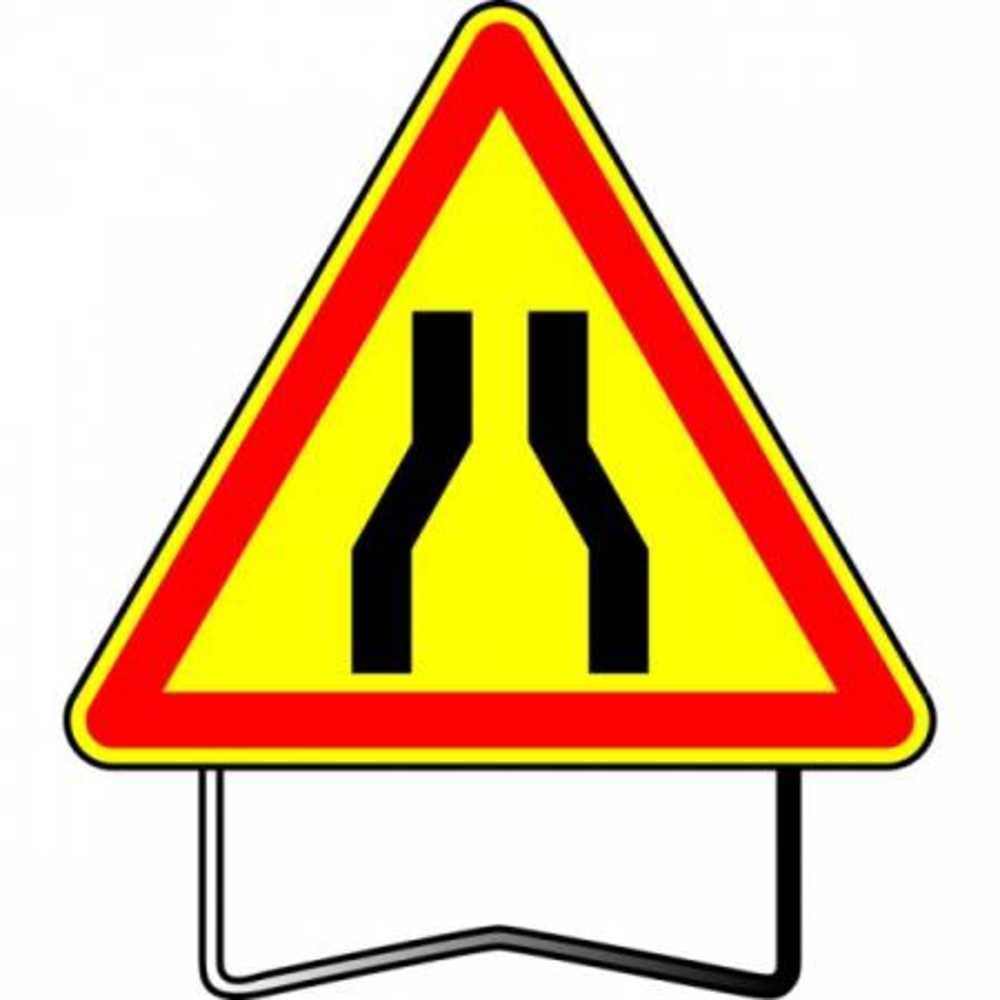 PANNEAU DE SIGNALISATION AK3 CHAUSSEE RETRECIE. 1000MM T1 NADIA SIGNALISATION 201702