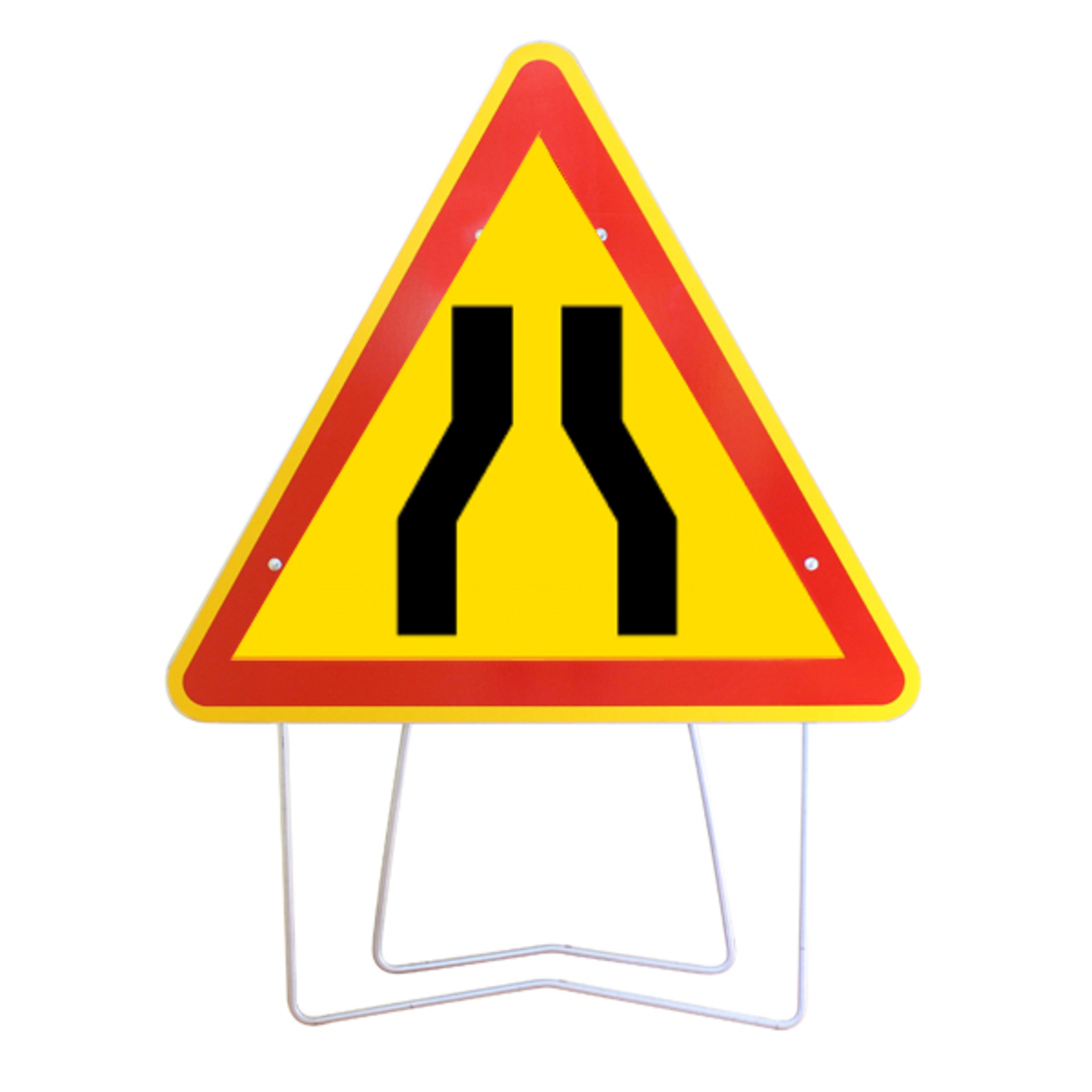 Panneau de signalisation AK3 danger chaussée rétrécie classe1 1000 mm NADIA SIGNALISATION - PTRI1000GALPSAK3