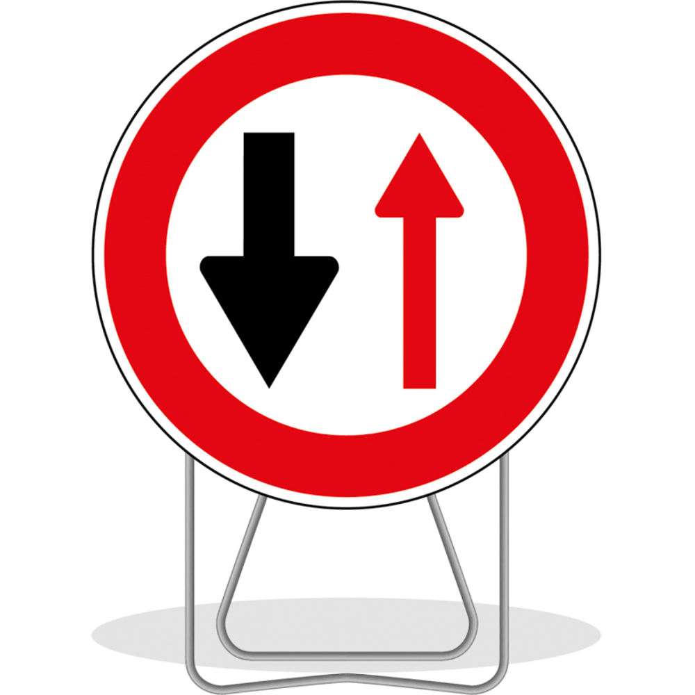 PANNEAU DE SIGNALISATION BK15 850MM SENS DE CIRCULATION NON PRIORITAIRE NADIA SIGNALISATION- 201218