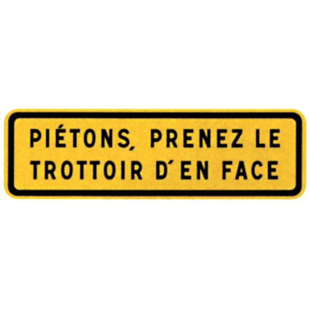 PANNEAU JH PIETONS PRENEZ LE TROTTOIR EN FACE T1 - NADIA SIGNALISATION - 1002874