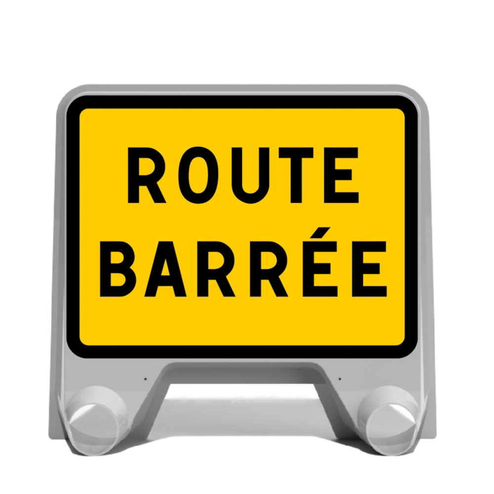PANNEAU DE SIGNALISATION MISTRAL KC1 ROUTE BARREE 800MM T1 N002201902NADIA SIGNALISATION