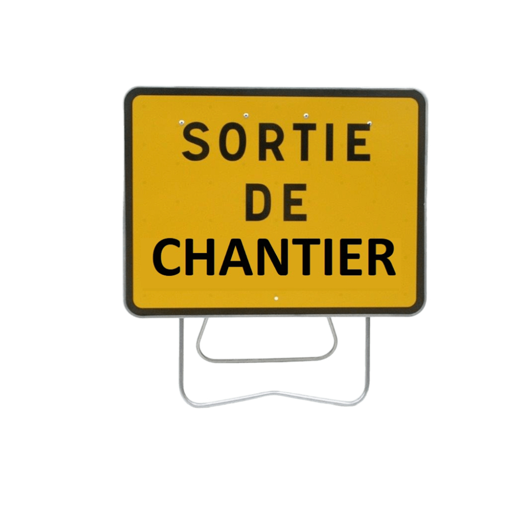 PANNEAU DE SIGNALISATION KC1 SORTIE DE CHANTIER 800X600MM T1 NADIA SIGNALISATION  N002KC1SCH800X600CLT