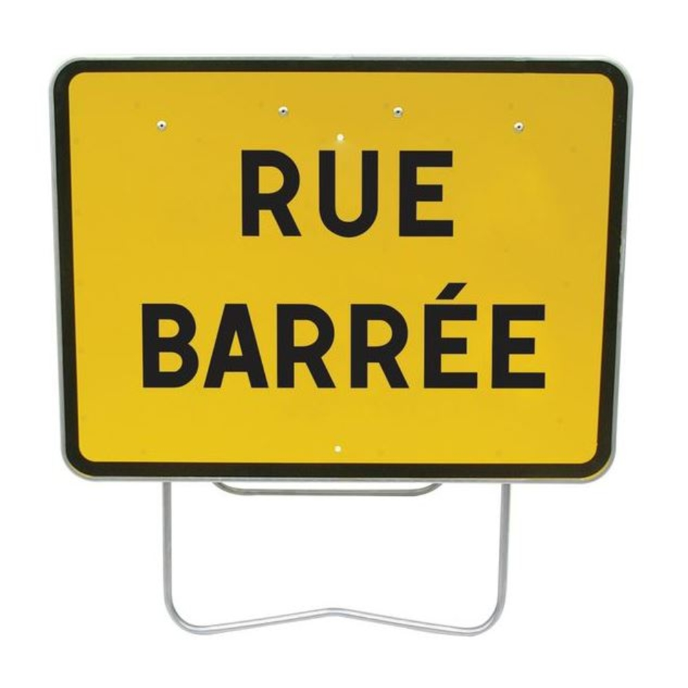 Panneau Rue Barrée KC1 Classe T1 NADIA SIGNALISATION - KC1RUEBARREEPST1
