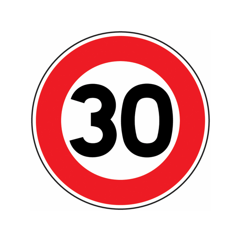 Panneau BK14 'Limité 30km/h'  850 mm Gamme MISTRAL CI1 BK14 - NADIA SIGNALISATION - 1010732