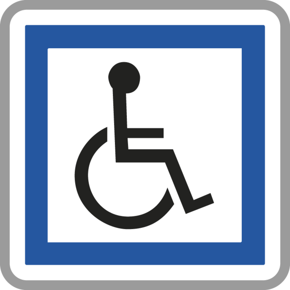 Panneau carré Installations Accessibles PMR 500 Ecolign CE14 cl1 - NADIA SIGNALISATION - 1011005