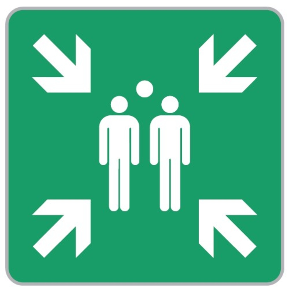 PANNEAU 500 POINT RASSEMBLEMENT ECO PRA CL1 carré 500MM NADIA ECOLIGN