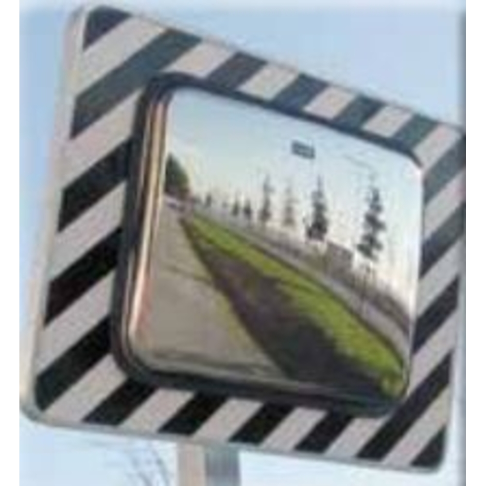 MIROIR ROUTIER INOX 600X400 + FIXATION