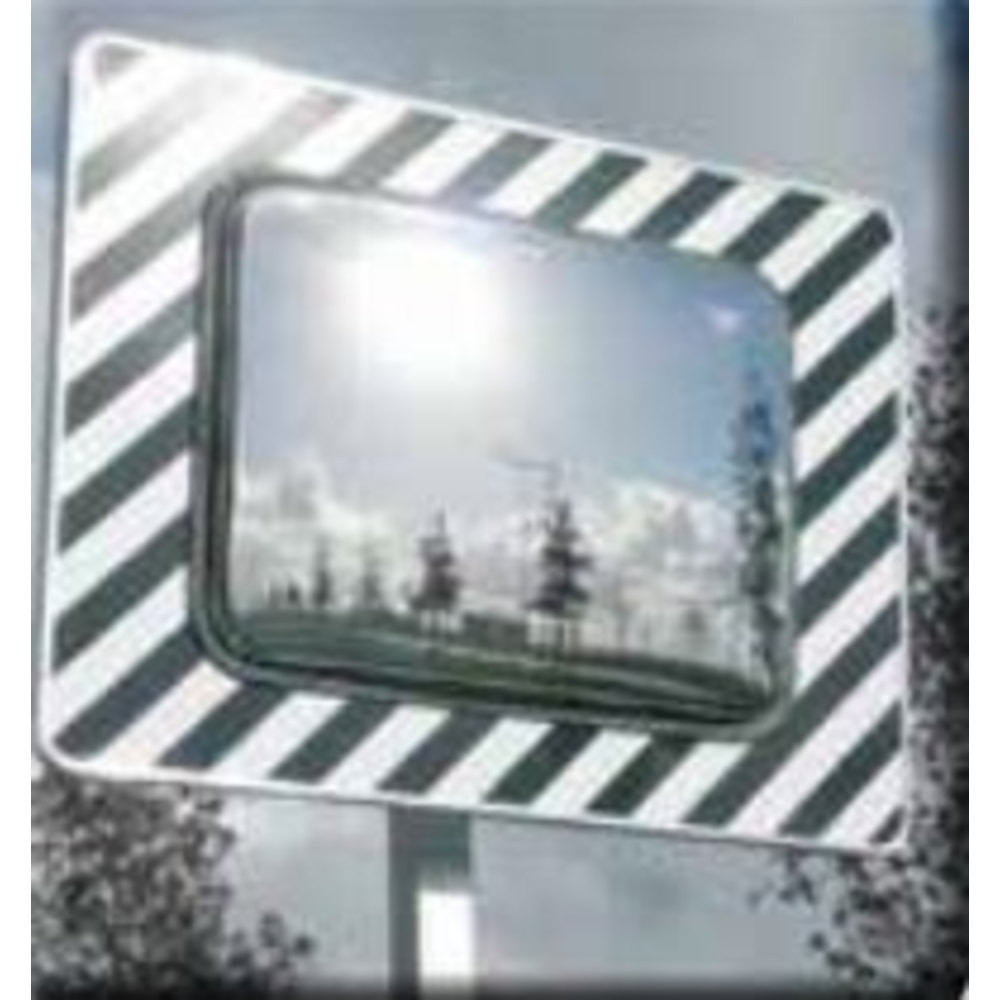 MIROIR ROUTIER INOX 800X600 + FIXATION - NADIA - MI 60 80