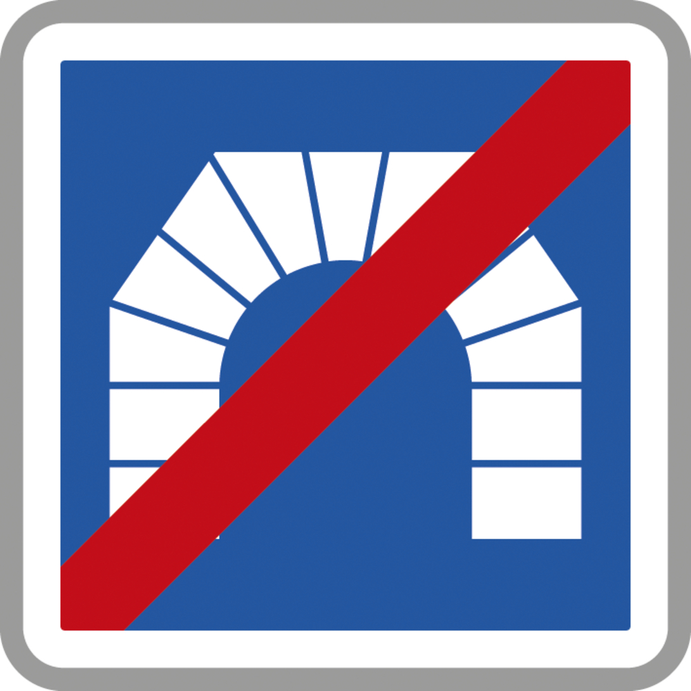 Panneau carré sortie de tunnel 350 Ecolign C112 cl1 - NADIA SIGNALISATION - CAR350E1C112