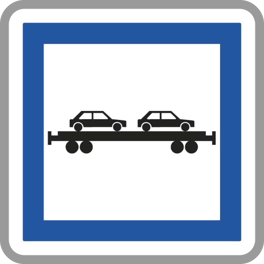Panneau carré Gare auto / train 350 Ecolign CE8 cl2 - NADIA SIGNALISATION - CAR350E2CE8