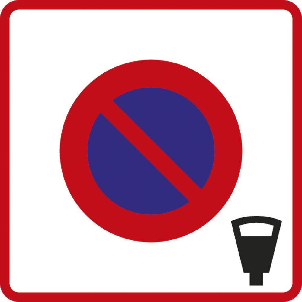 Panneau carré entrée zone stationnement payant 500 Ecolign B6b4 cl1 - NADIA SIGNALISATION - CAR500E1B6b4