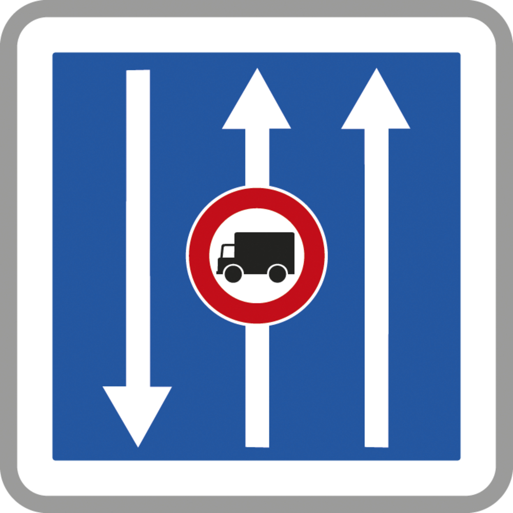 Panneau carré Conditions particulières circulation routière 500 Ecolign C24aex1 cl1 - NADIA SIGNALISATION - CAR500E1C24aex1