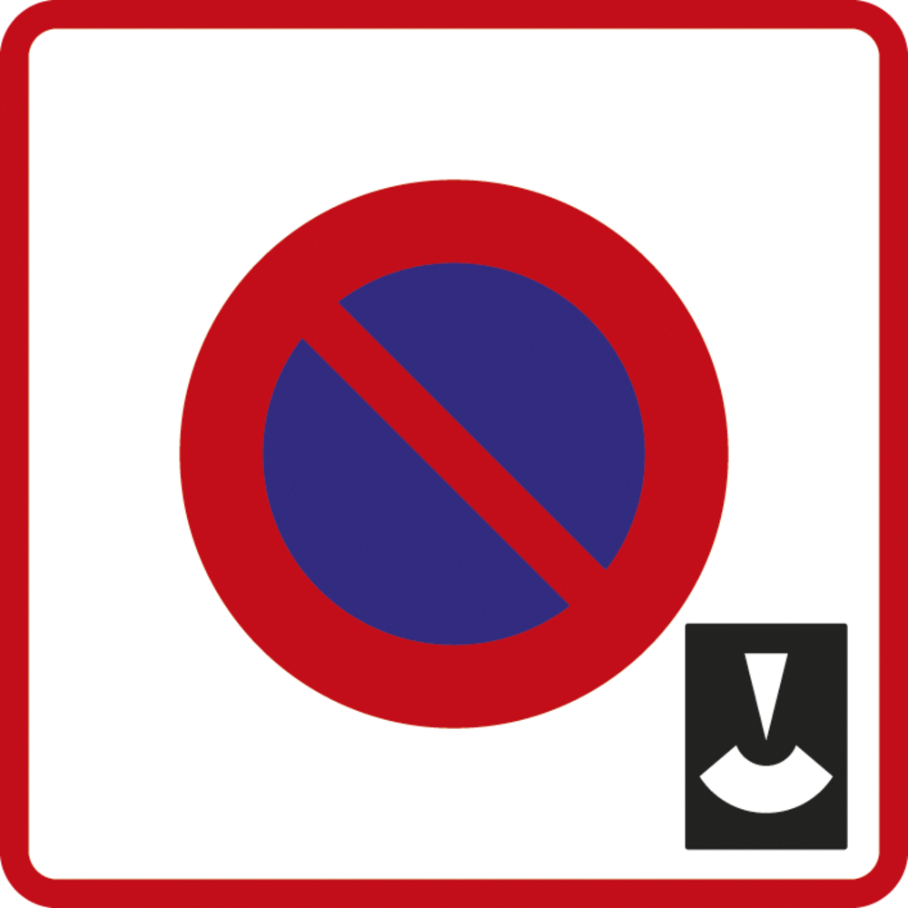 Panneau carré Entrée zone stationnement limité avec Panneau disque 500 Ecolign B6b3 cl2 - NADIA SIGNALISATION - CAR500E2B6b3