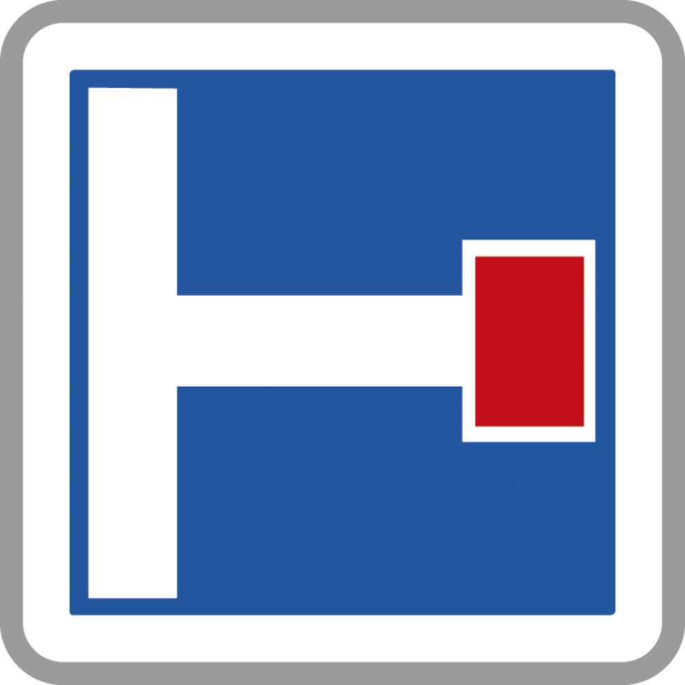 Panneau carré présignalisation impasse 500 Ecolign C13b cl2 - NADIA SIGNALISATION - CAR500E2C13b