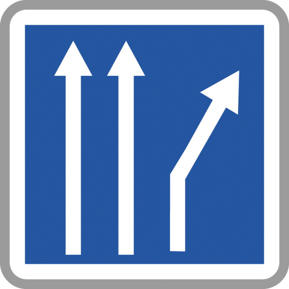 Panneau carré répartition voies 500 Ecolign C24bex2 cl2 - NADIA SIGNALISATION - CAR500E2C24bex2