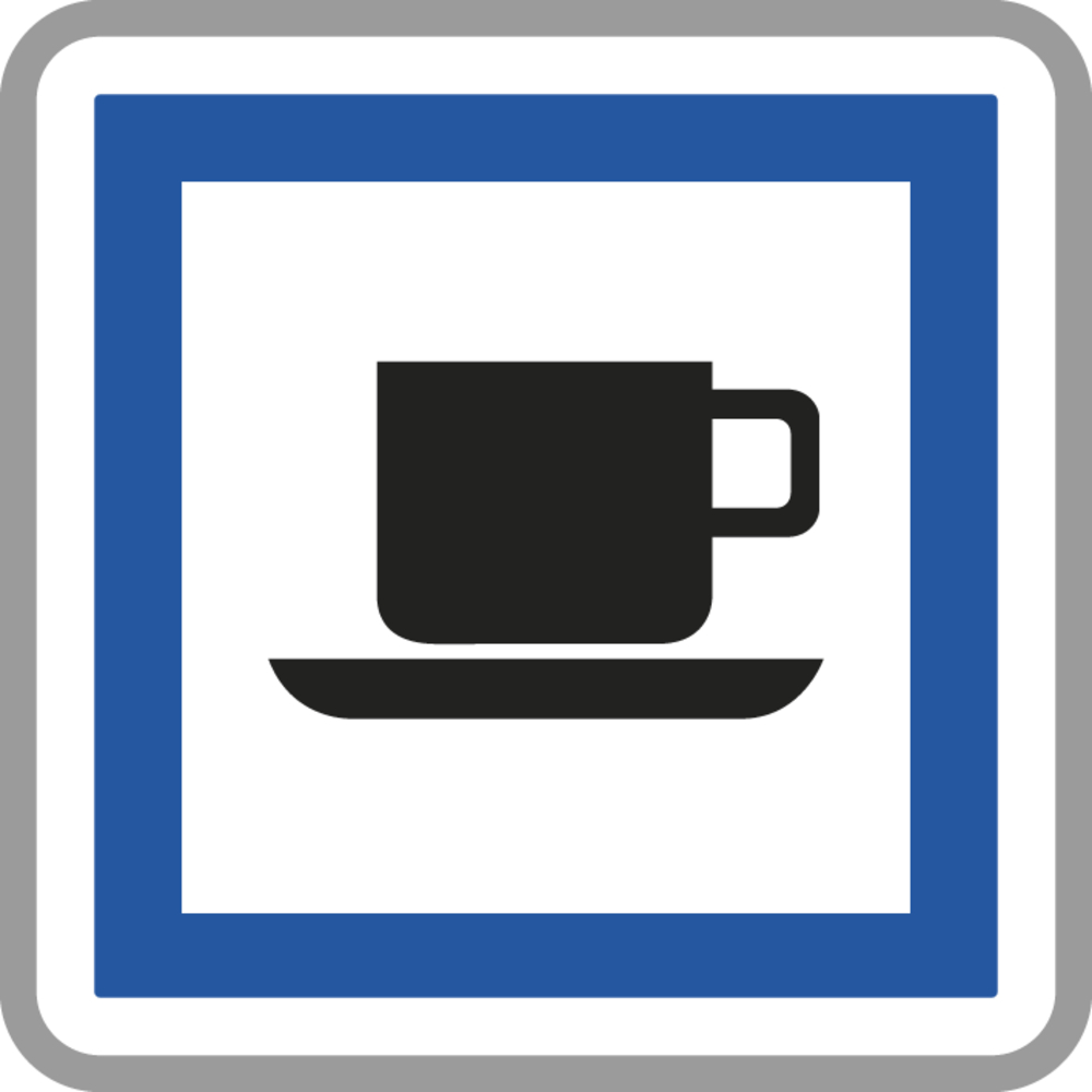 Panneau carré établissement boissons ouvert 7/7 500 ECOLIGN CE18 cl2 - NADIA SIGNALISATION - CAR500E2CE18
