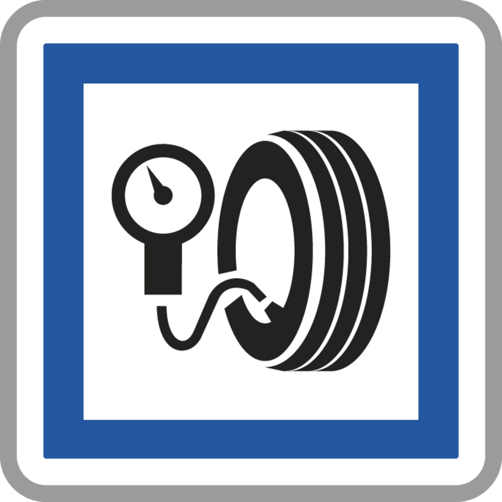 Panneau carré Station de gonflage gratuit 500 Ecolign CE26 cl2 - NADIA SIGNALISATION - CAR500E2CE26