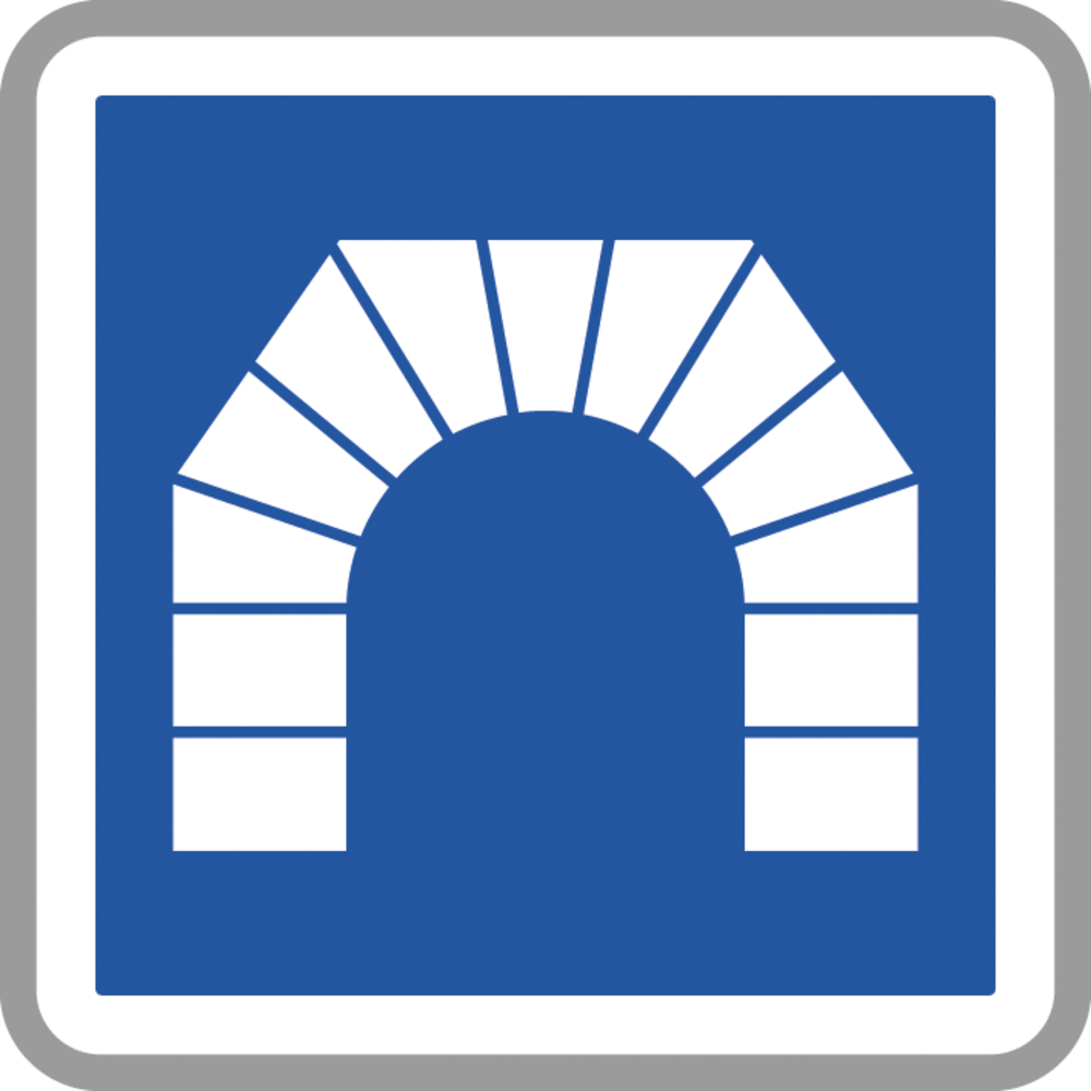 Panneau carré interdiction manœuvre et arrêt tunnel 700 Ecolign C111 cl1 - NADIA SIGNALISATION - CAR700E1C111