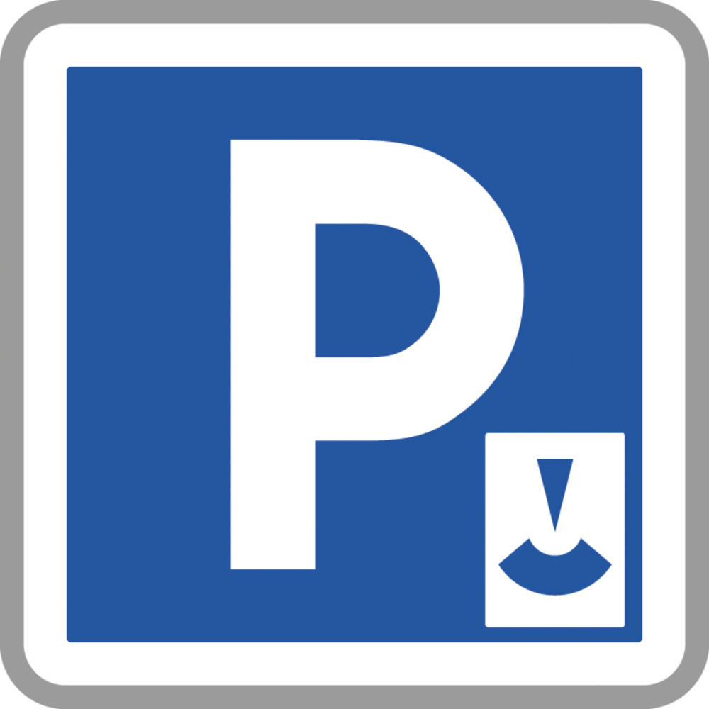 Panneau carré stationnement gratuit à durée limitée 700 Ecolign C1b cl1 - NADIA SIGNALISATION - CAR700E1C1b