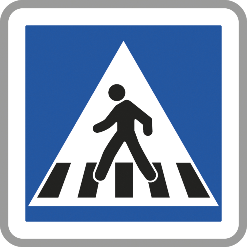 Panneau carré Passage pour piétons 700 Ecolign C20a cl1 - NADIA SIGNALISATION - CAR700E1C20a