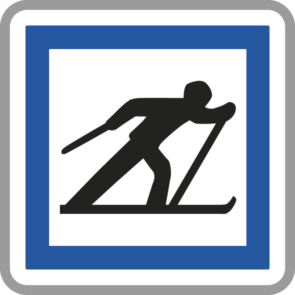 Panneau carré Point de départ ski de fond 700 ECOLIGN CE6b cl1 - NADIA SIGNALISATION - CAR700E1CE6b