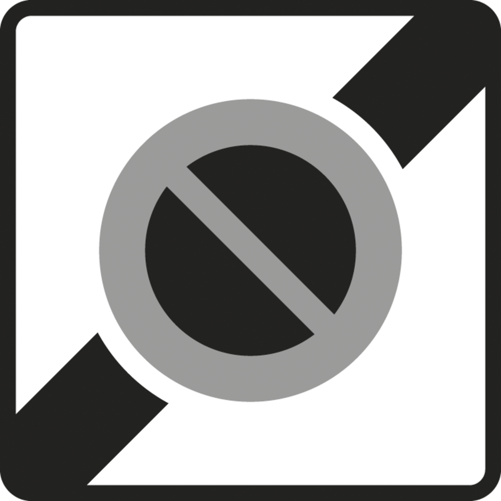 Panneau carré Sortie de zone à stationnement interdit 700 Ecolign B50a cl2 - NADIA SIGNALISATION - CAR700E2B50a