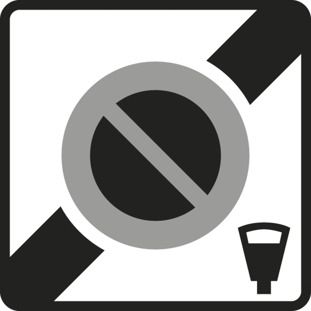 Panneau carré Sortie de zone à stationnement payant 700 Ecolign B50d cl2 - NADIA SIGNALISATION - CAR700E2B50d