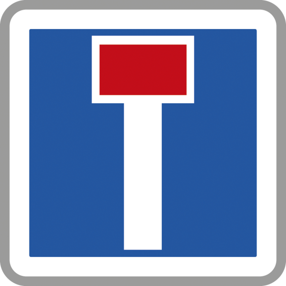 Panneau carré Impasse 700 Ecolign C13a cl2 - NADIA SIGNALISATION - CAR700E2C13a