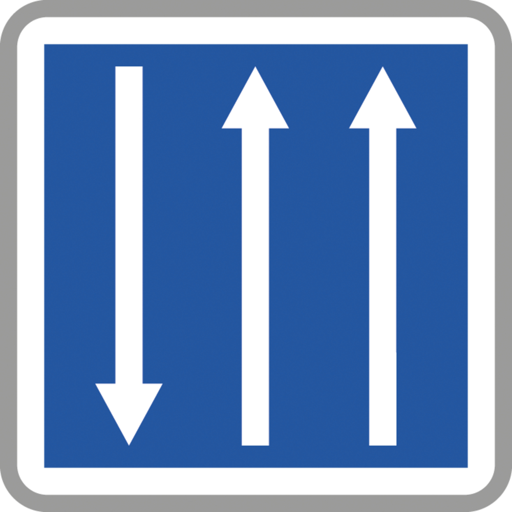 Panneau carré dépassement trois voies 700 Ecolign C29b cl2 - NADIA SIGNALISATION - CAR700E2C29b