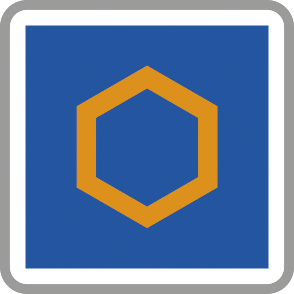 Panneau carré Télépéage automatique 700 Ecolign cl2 - NADIA SIGNALISATION - CAR700E2C64dex1