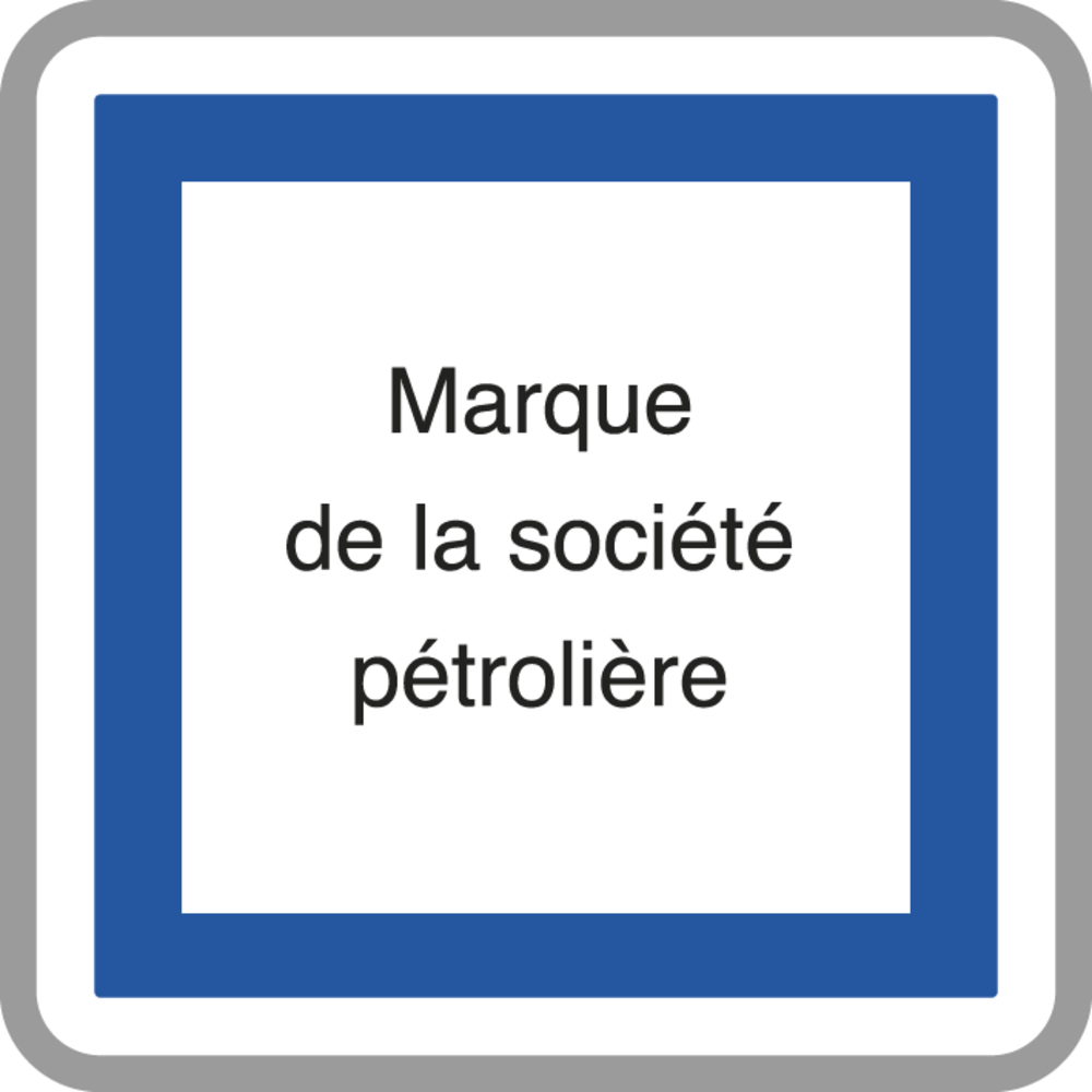 Panneau carré marque distribution carburant 700 Ecolign CE15e cl2 - NADIA SIGNALISATION - CAR700E2CE15e