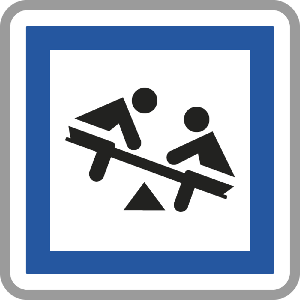 Panneau carré Jeux d'enfants 700 Ecolign CE23 cl2 - NADIA SIGNALISATION - CAR700E2CE23