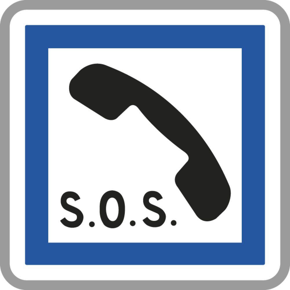 Panneau carré Poste d'appel d'urgence 700 ECOLIGN CE2A cl2 - NADIA SIGNALISATION - CAR700E2CE2A